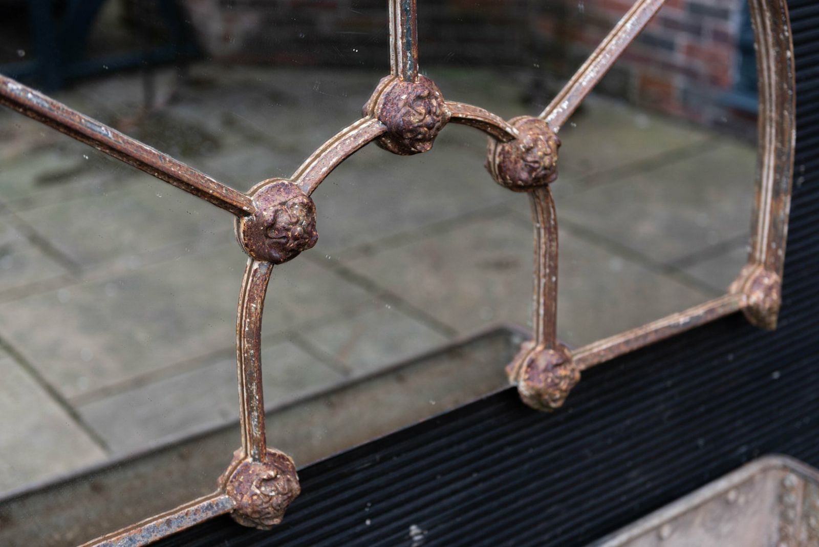 Arched Cast Iron Reclaimed Window Mirror photo 715.0