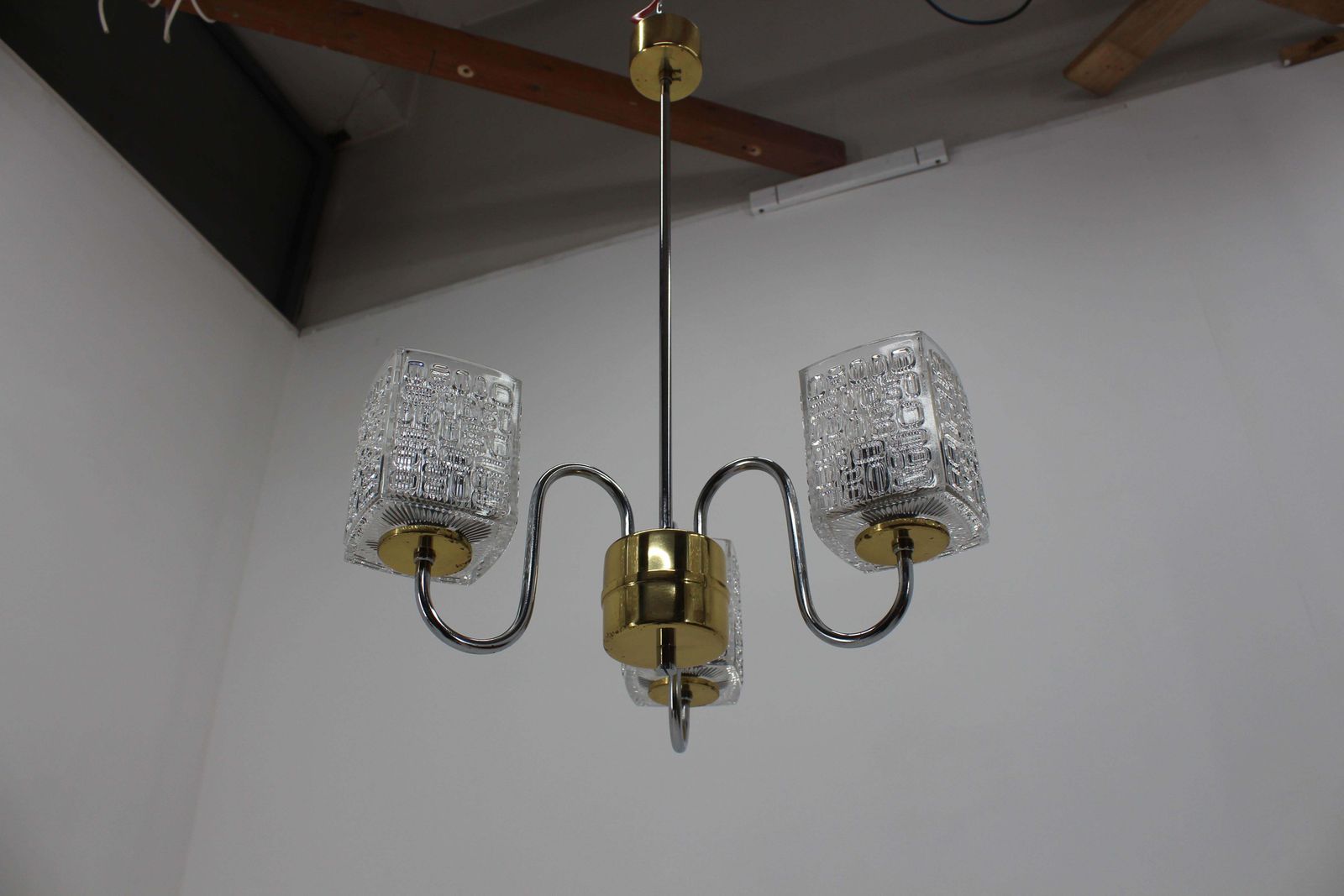 Mid Century Chandelier Lidokov, 1970s photo for sale