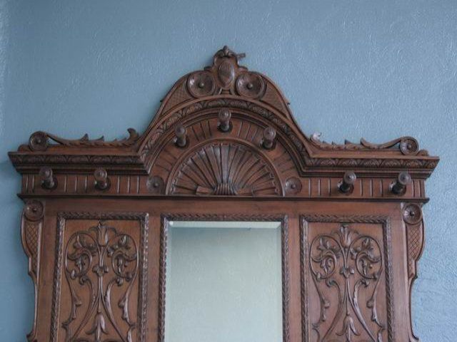Coat Rack Renaissance Style Walnut photo Furniture
