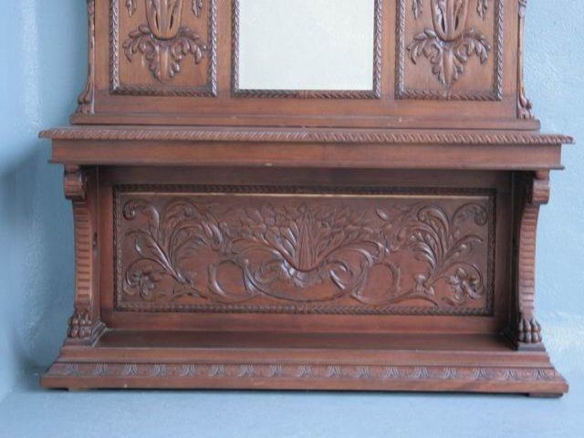 Coat Rack Renaissance Style Walnut photo vinterior