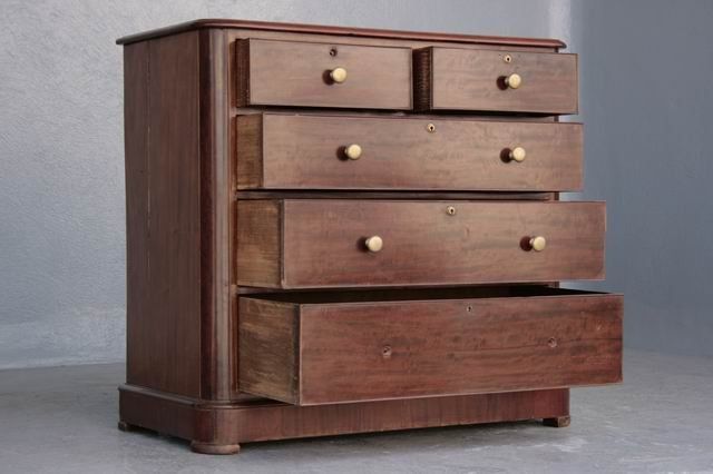 Navy Chest Of Drawers 1900 Mahogany photo vinterior