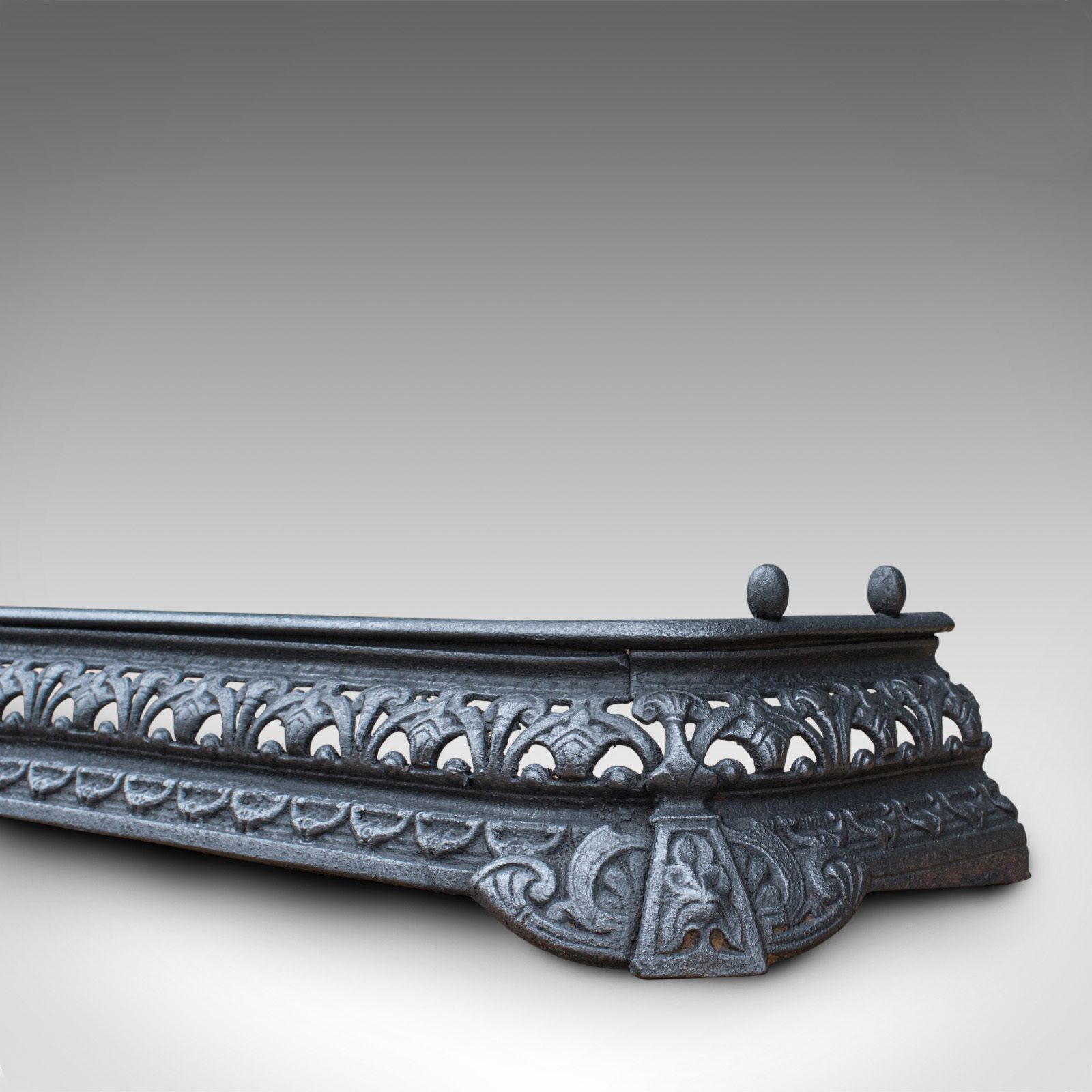 Antique Fire Kerb, Companion Tongs, English, Iron, Fireside Set, Victorian, 1850 photo vintage
