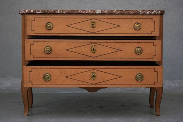 Light Oak Chest Of Drawers, Directoire Period photo buy