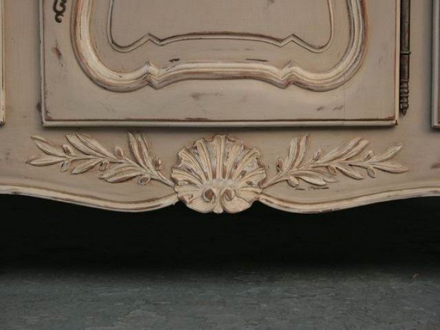 photo furniture Sideboard Louis XV Style Putty Lacquered