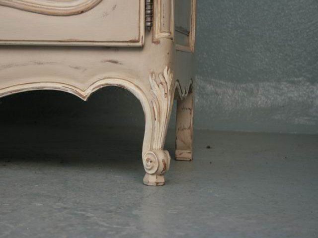 photo vinterior Sideboard Louis XV Style Putty Lacquered
