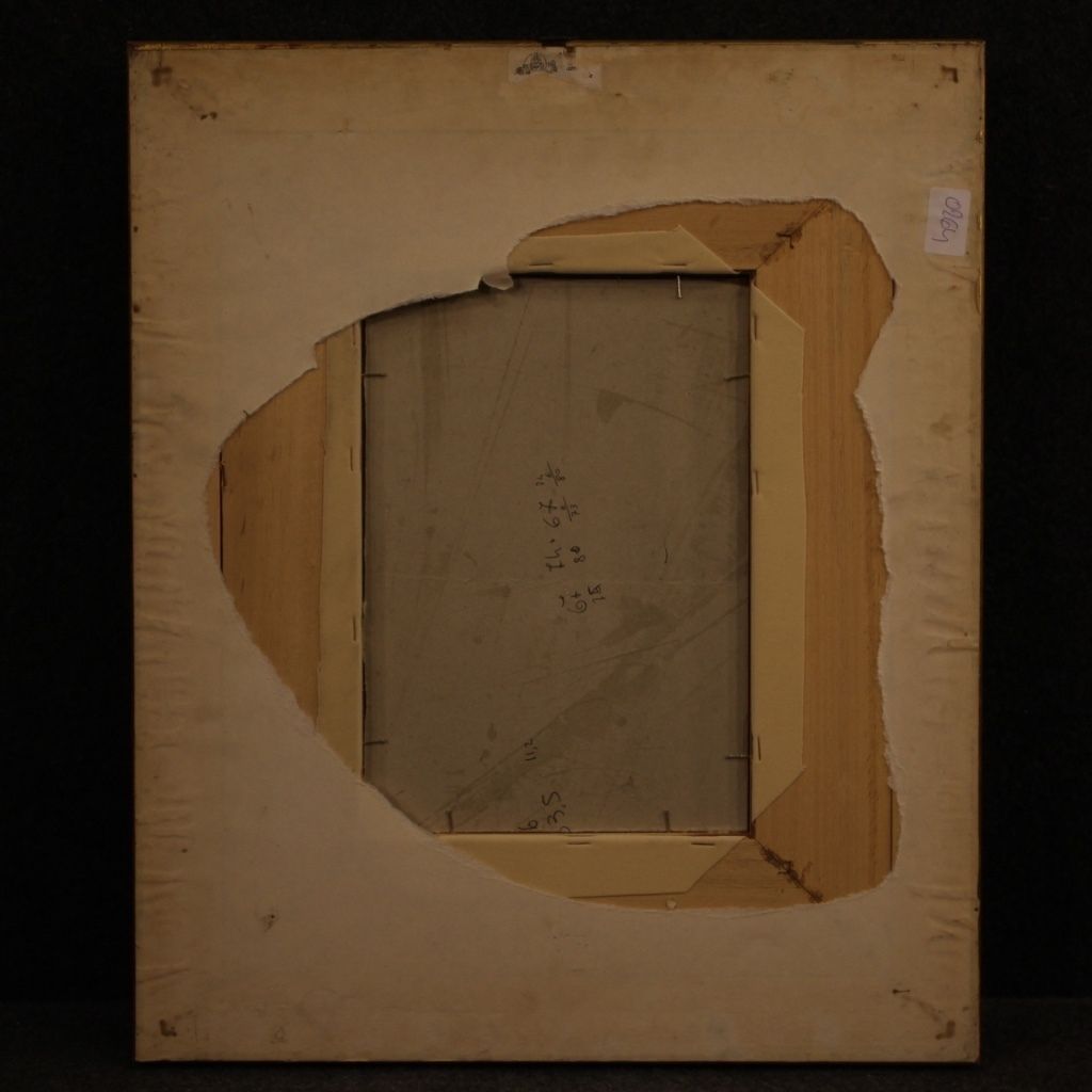 photo furniture Italian Landscape Painting Oil On Cardboard From 20th Century