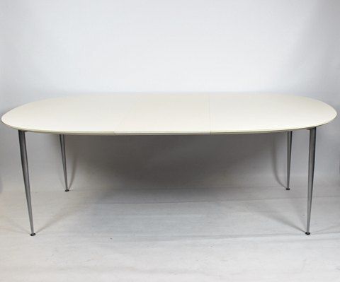 Dining Table With White Laminate And Steel Legs From 1960s photo furniture