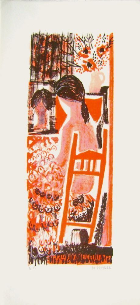 Praden Nicole   Lithograph   Woman At The Hairdresser