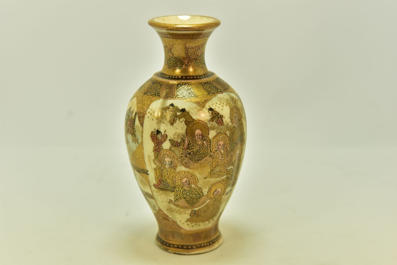 Japanese Satsuma Vase, 19th Century photo for sale
