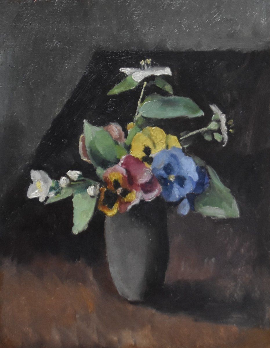 Maurice Asselin (1882 1947) A Bouquet Of Flowers In A Vase, 1942, Oil On Canvas