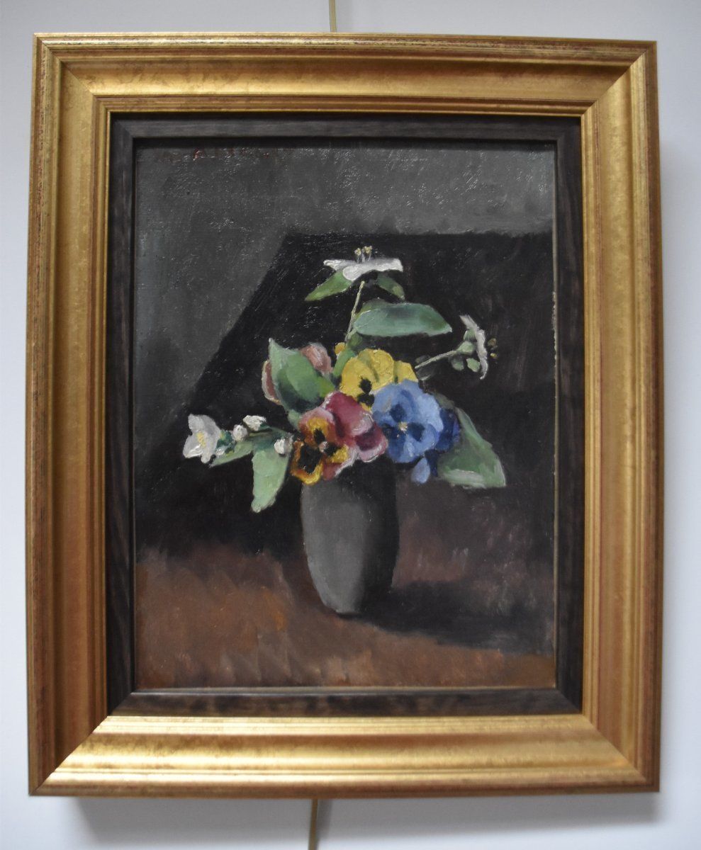 Maurice Asselin (1882 1947) A Bouquet Of Flowers In A Vase, 1942, Oil On Canvas photo furniture
