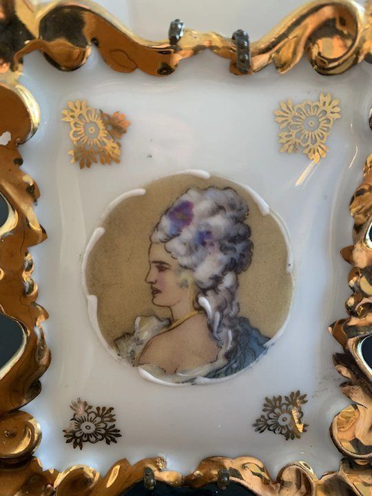 Antique French Limoges Porcelain Picture photo for sale