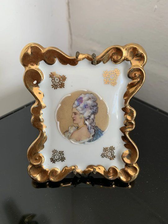 Antique French Limoges Porcelain Picture photo 77.0