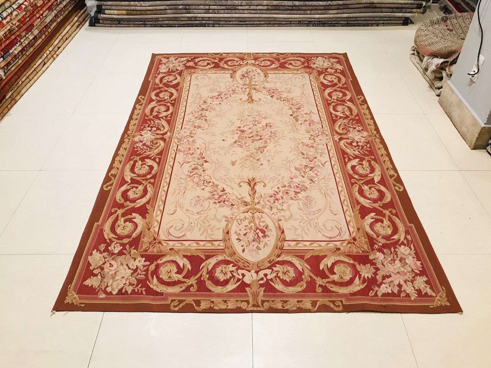 photo buy Red Hand Knotted Rug, 1972