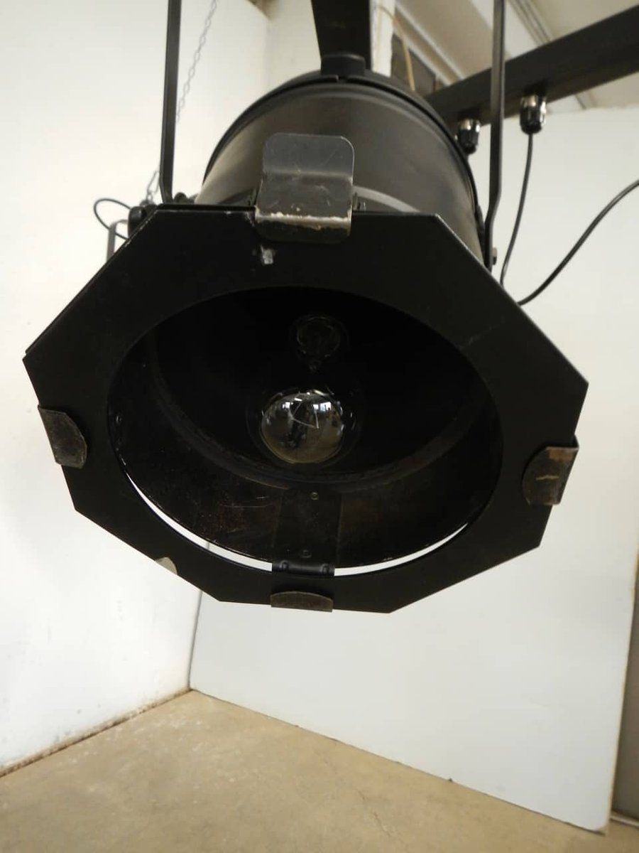 Lighting Italian Industrial 5 Light Ceiling Lamp, 1970s photo