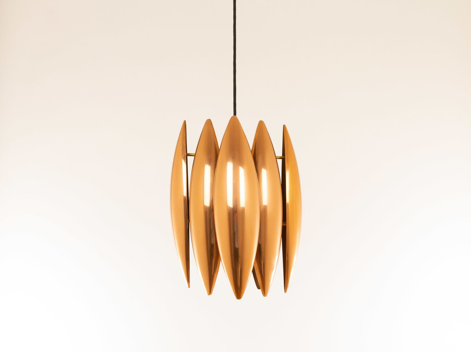 Copper Kastor Pendant By Jo Hammerborg For Fog & Mørup, 1960s