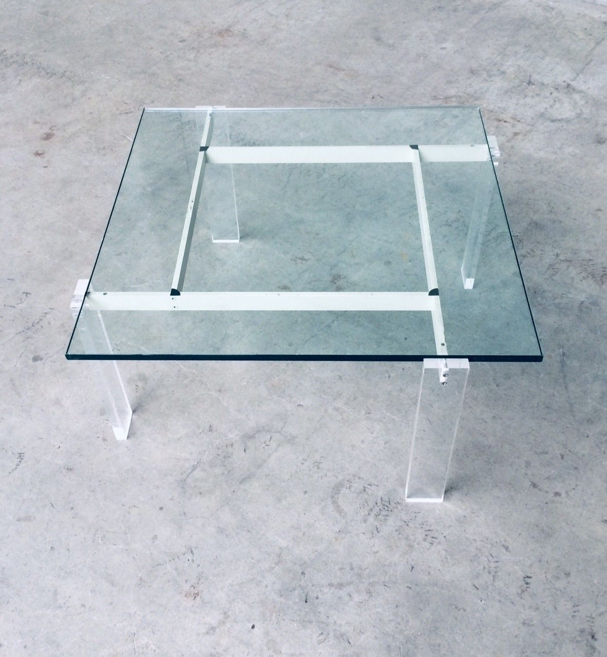 Meubels Architecturale Deense Design Vierkante Salontafel, Jaren 1960 photo