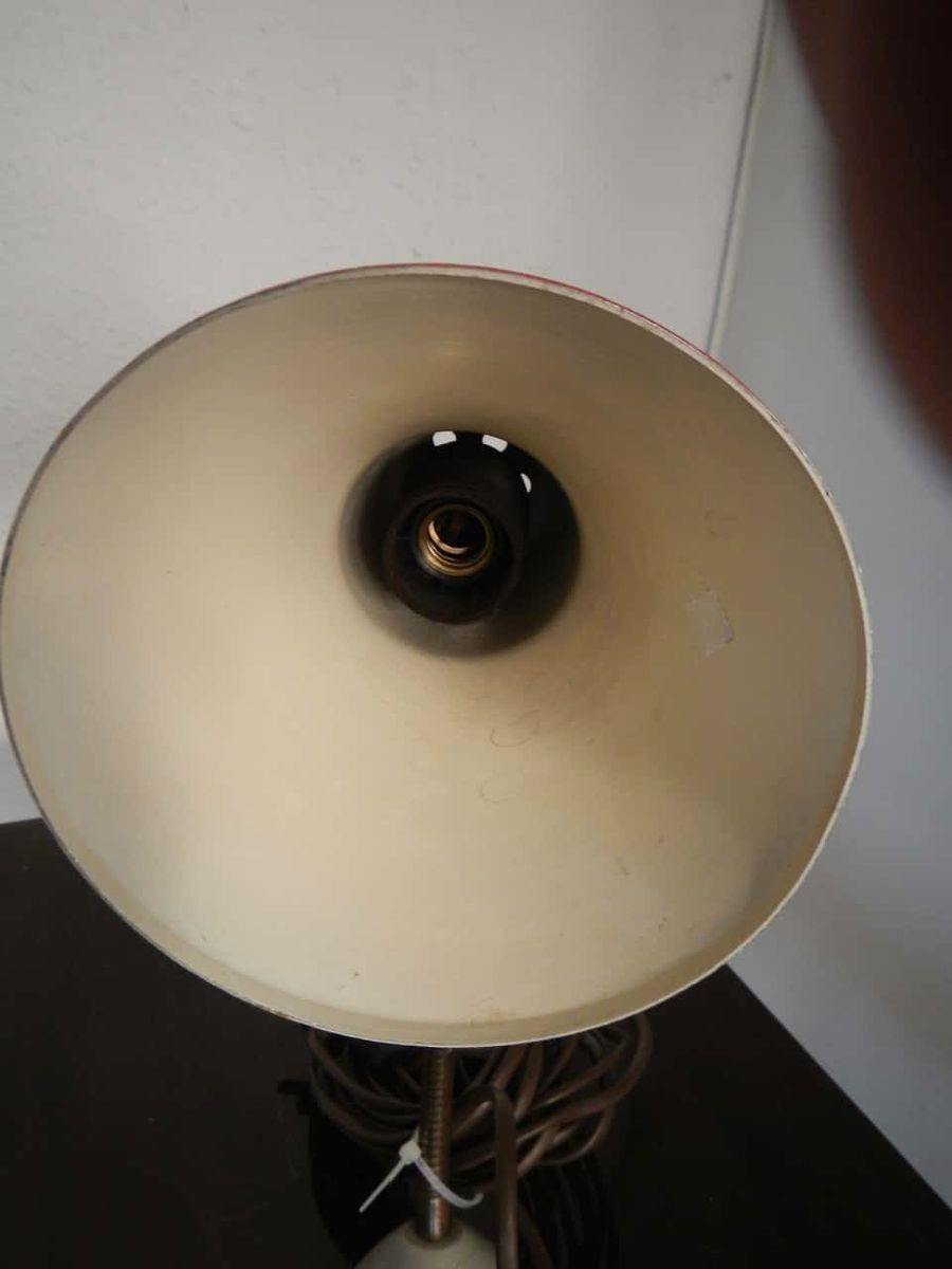 Red Table Lamp, 1950s photo for sale