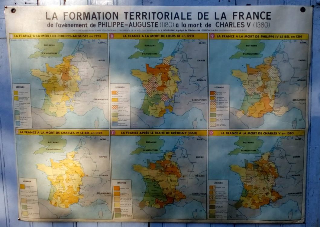 School Poster Diplomat The Territorial Formation Of France 1962 photo furniture