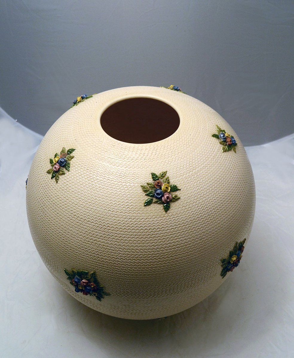 Large Ceramic Vase With Flowers photo Home Decor