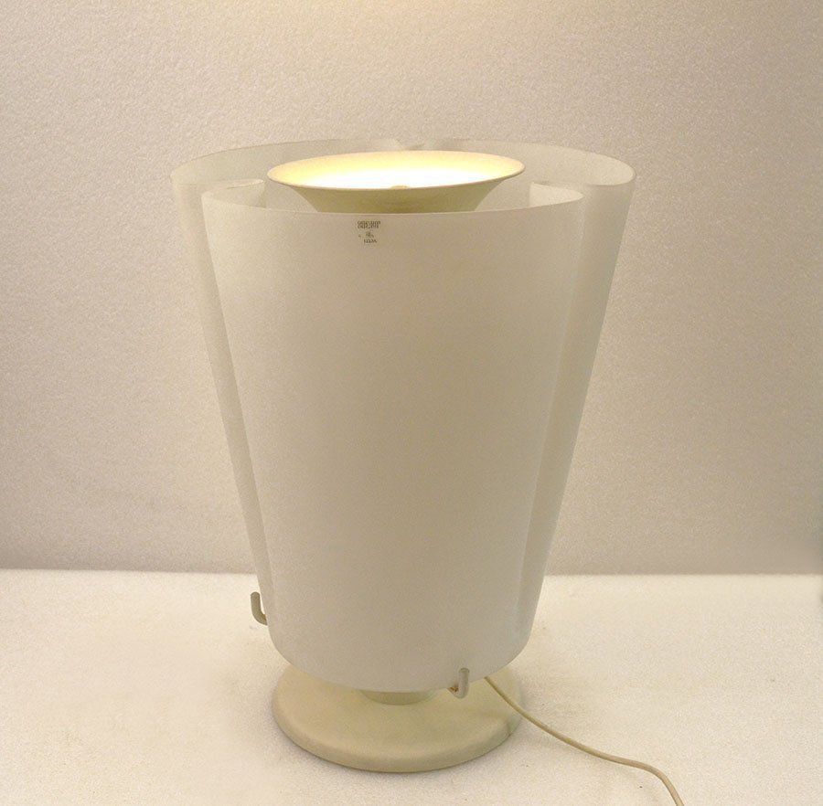 Large Murano Opaline Glass Table Lamp, 1970s