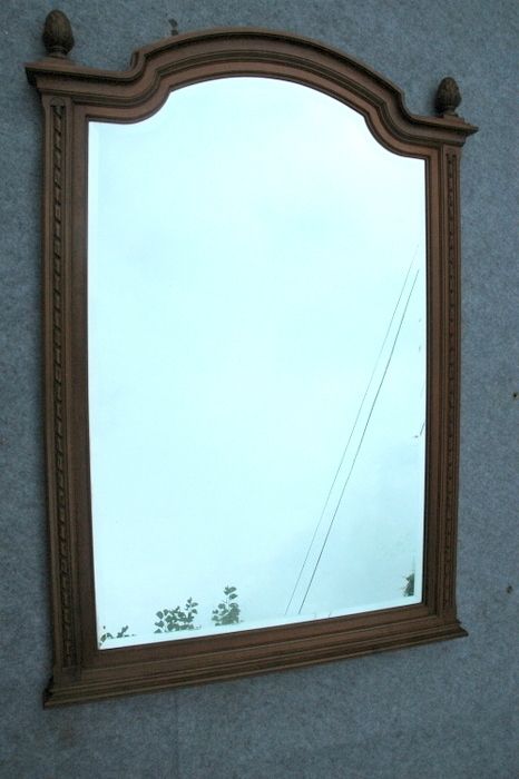 Walnut Pine Cone Mirror photo furniture