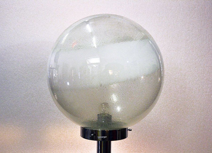 Italian Space Age Metal And Murano Glass Floor Lamp From Mazzega, 1970s photo Lighting