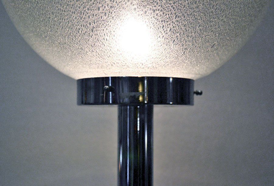 Italian Space Age Metal And Murano Glass Floor Lamp From Mazzega, 1970s photo vintage