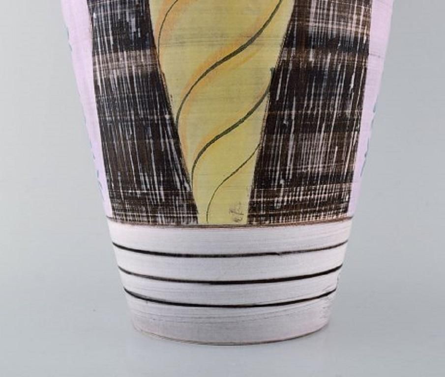 Laholm Keramik, Colossal Unique Floor Vase In Glazed Ceramics, 1950s 1960s photo buy