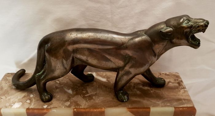 Art Deco Panther Clock photo furniture