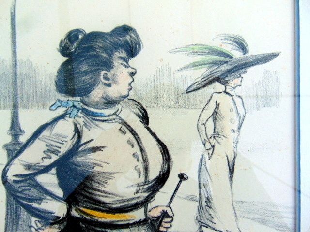 Drawing Naughty Signed By Henri Boutet photo for sale