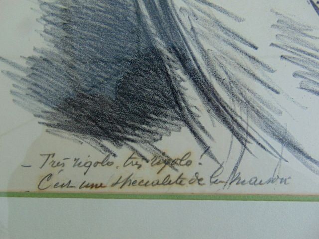 Drawing Naughty Signed By Henri Boutet photo for sale