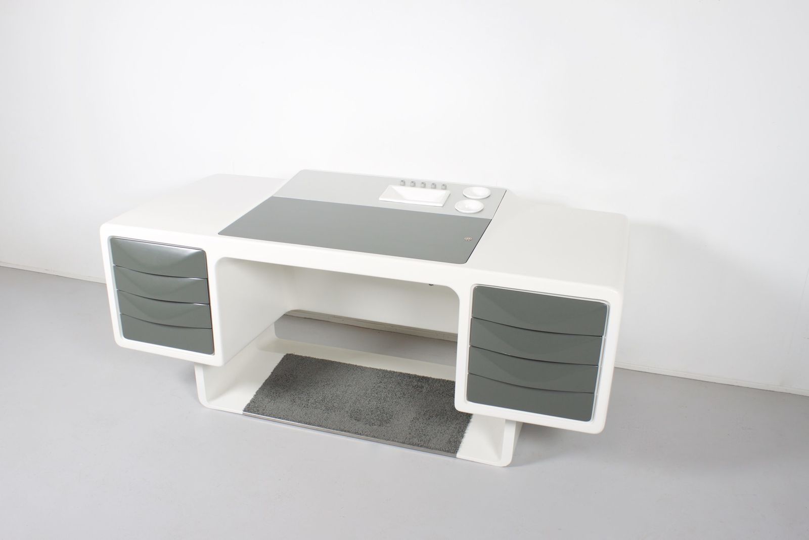 Very Rare Fiberglass Directors Desk By Ernest Igl For Wilhelm Werndl photo Furniture