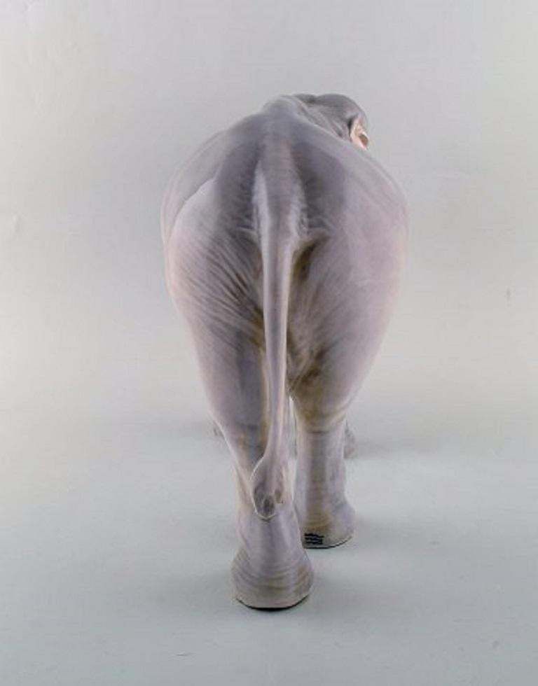 Theodor Madsen For Royal Copenhagen, Rare Porcelain Figurine, Colossal Elephant photo Art