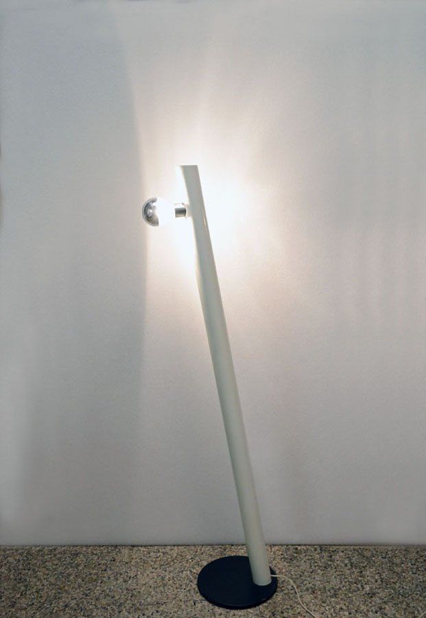 Italian Tilted Painted Metal Floor Lamp, 1970s photo for sale