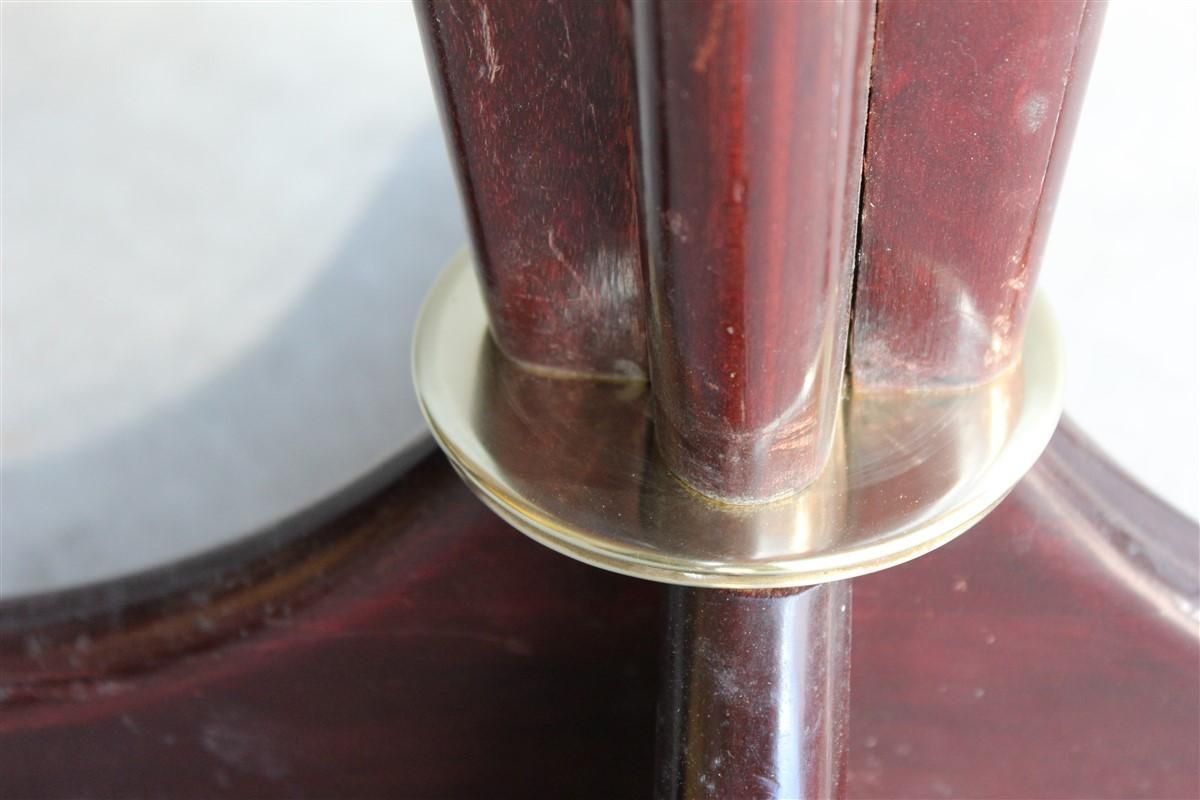 photo furniture Midcentury Italian Design Table Coffee Mahogany Brass Marble Gold Brown Beige