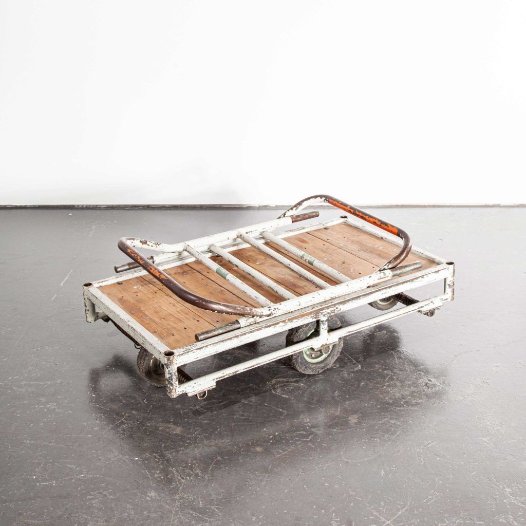 1950’s French Industrial Trolley – Tricotage Marmoutier photo furniture