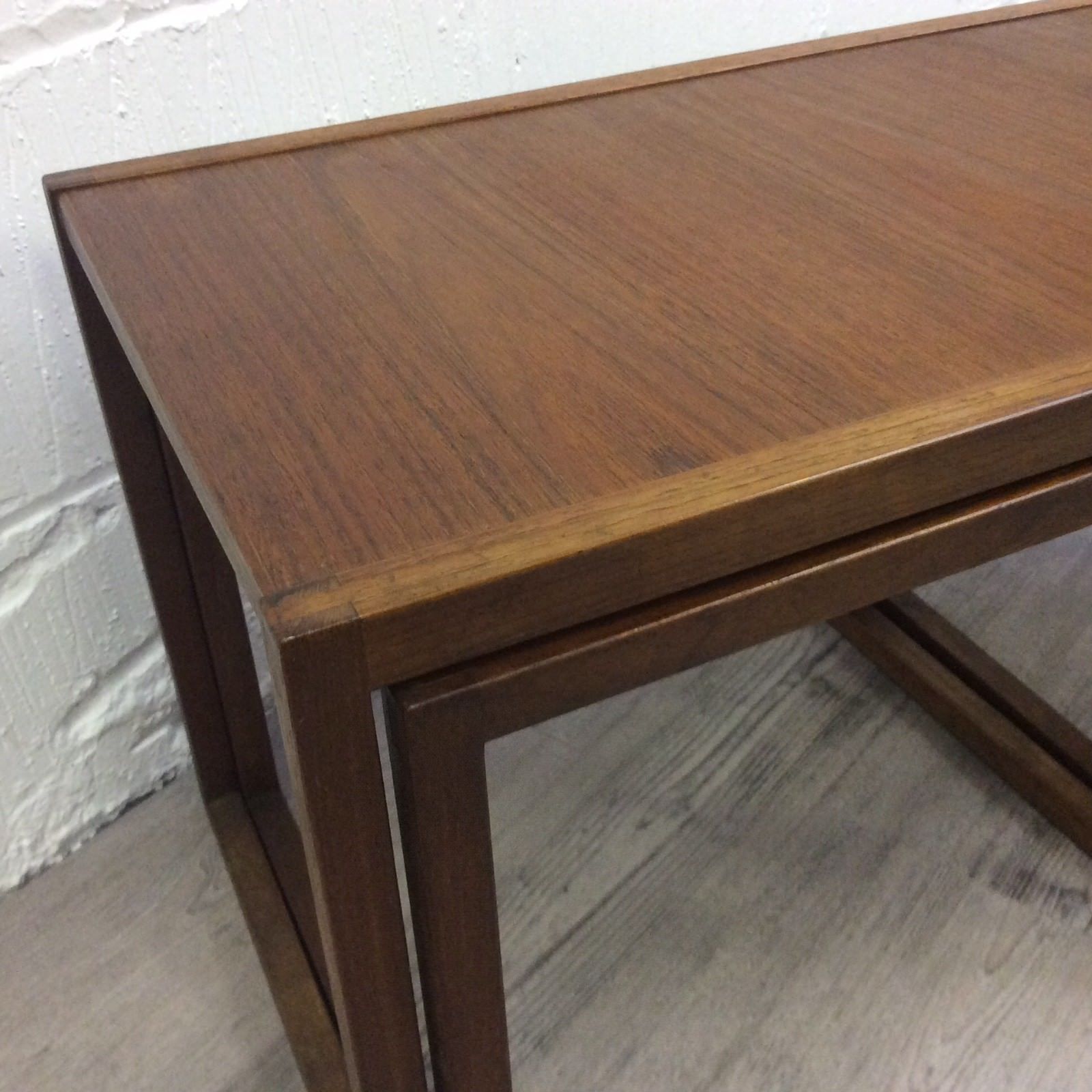 Vintage Danish Teak Nest Of Tables By Kia Kristiansen Model 134 photo 595.0