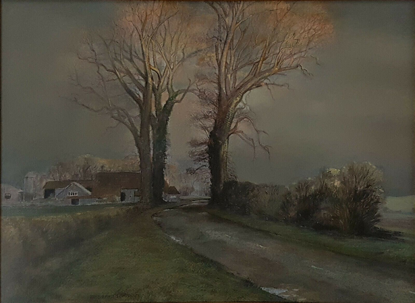 Watercolour And Pastel By Susan Jackman. Titled 'Old Elms Near Lewes photo furniture