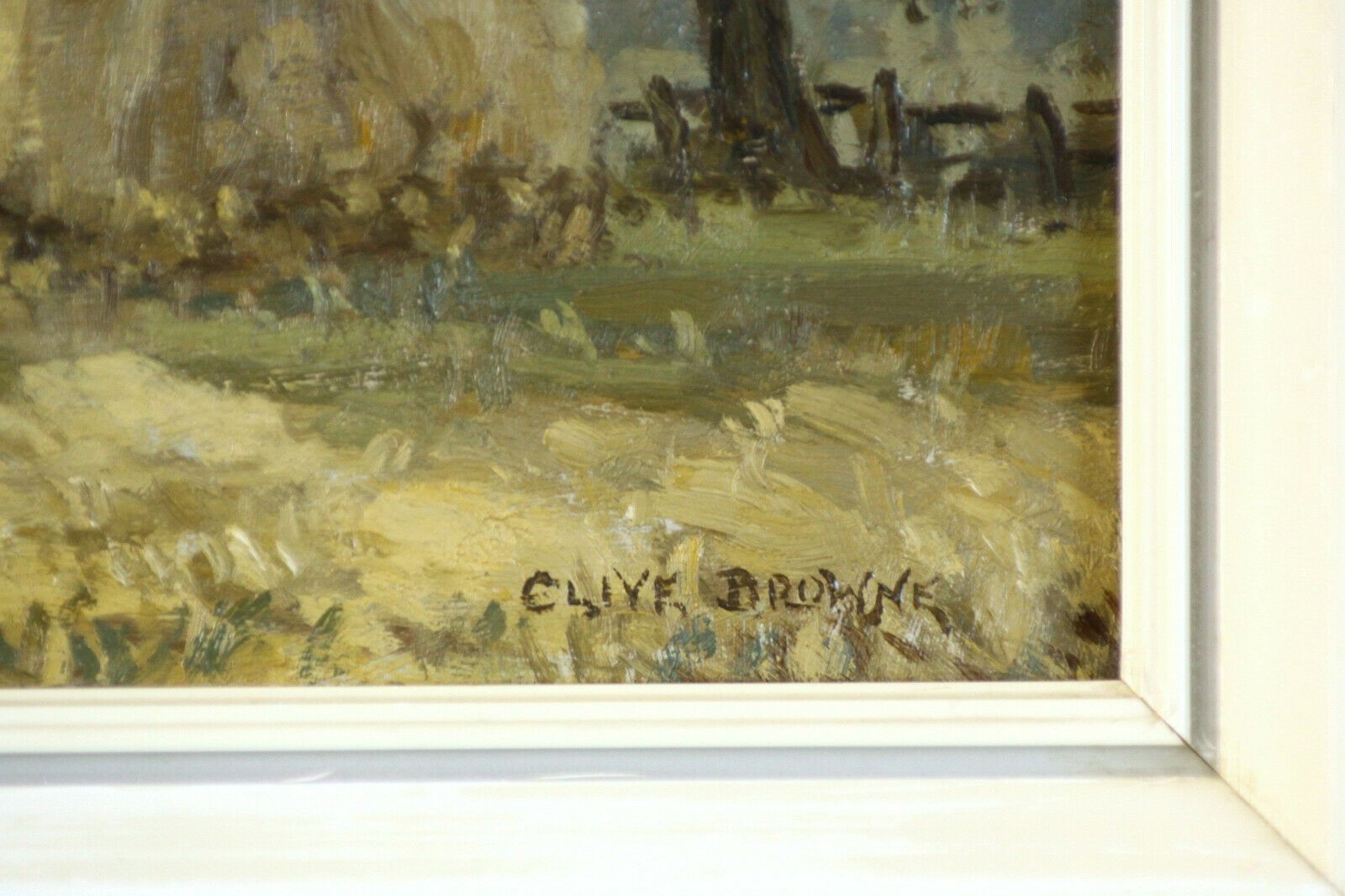 Oil On Board By Clive Richard Browne. "The Stackyard" photo for sale
