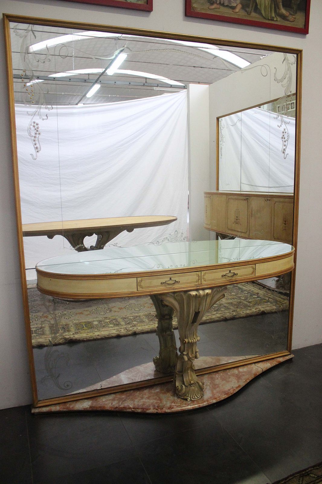 Console With Mirror Of La Permanente Furniture Cantù, 1940s photo furniture