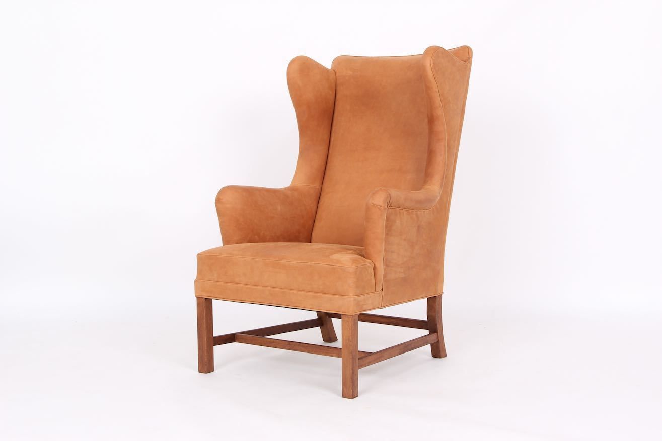 Kaare Klint High Back Chair, Model. 6212. New Restored And New Leather. photo 7400.0