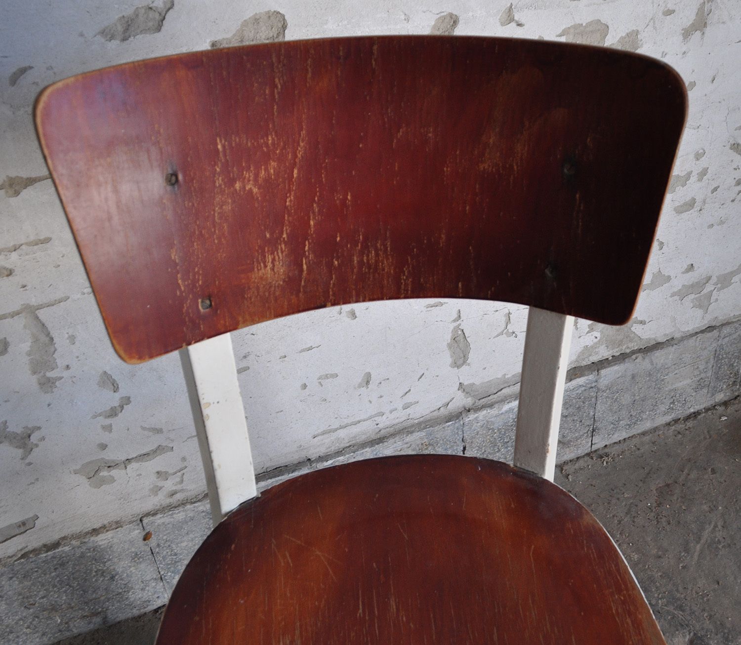 Painted Pine Retro Chairs, Pair photo 350.0