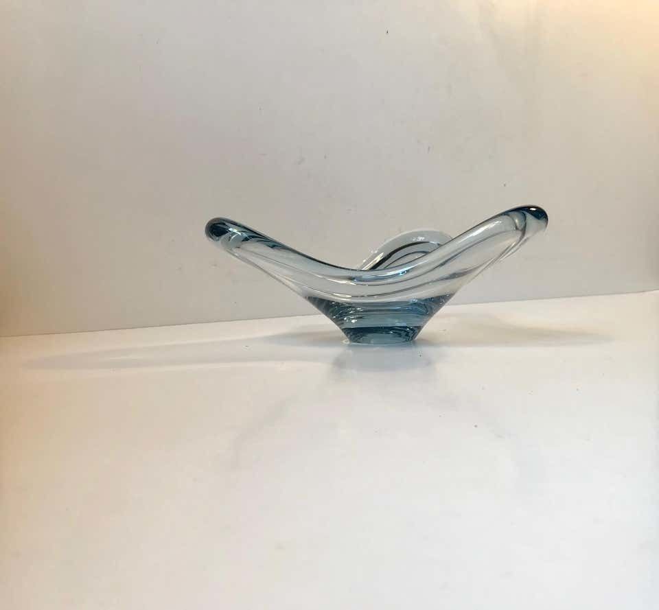 Blue Aqua Dish By Per Lütken For Holmegaard, 1960s photo for sale