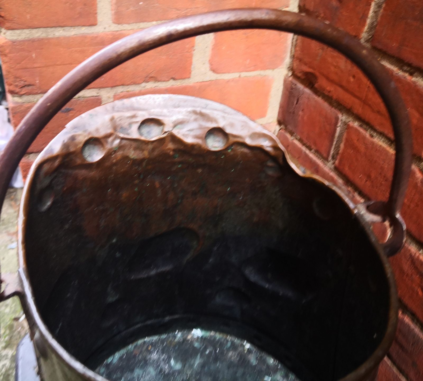photo for sale Superb Antique Arts And Crafts Art Nouveau Beaten Copper Coal Bucket