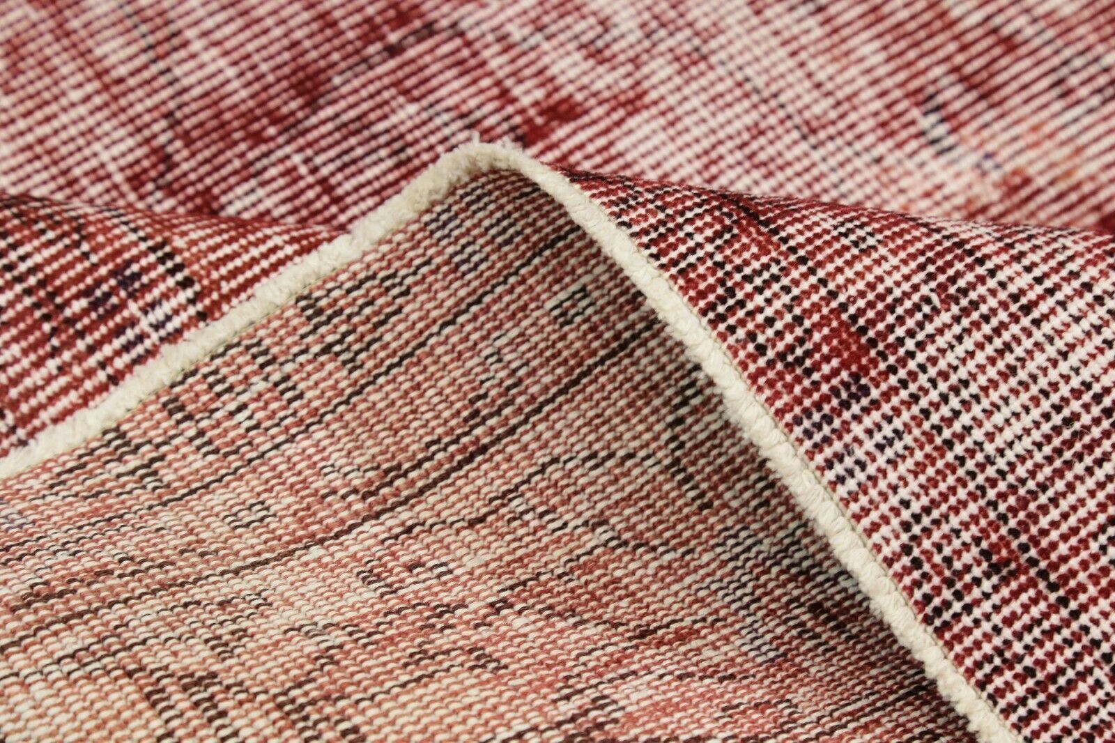 photo for sale 235x282 Cm Red Turkish Area Carpet Distressed Vintage Living Room Oushak Handmade Wool Rug 7'7x9'3 Ft