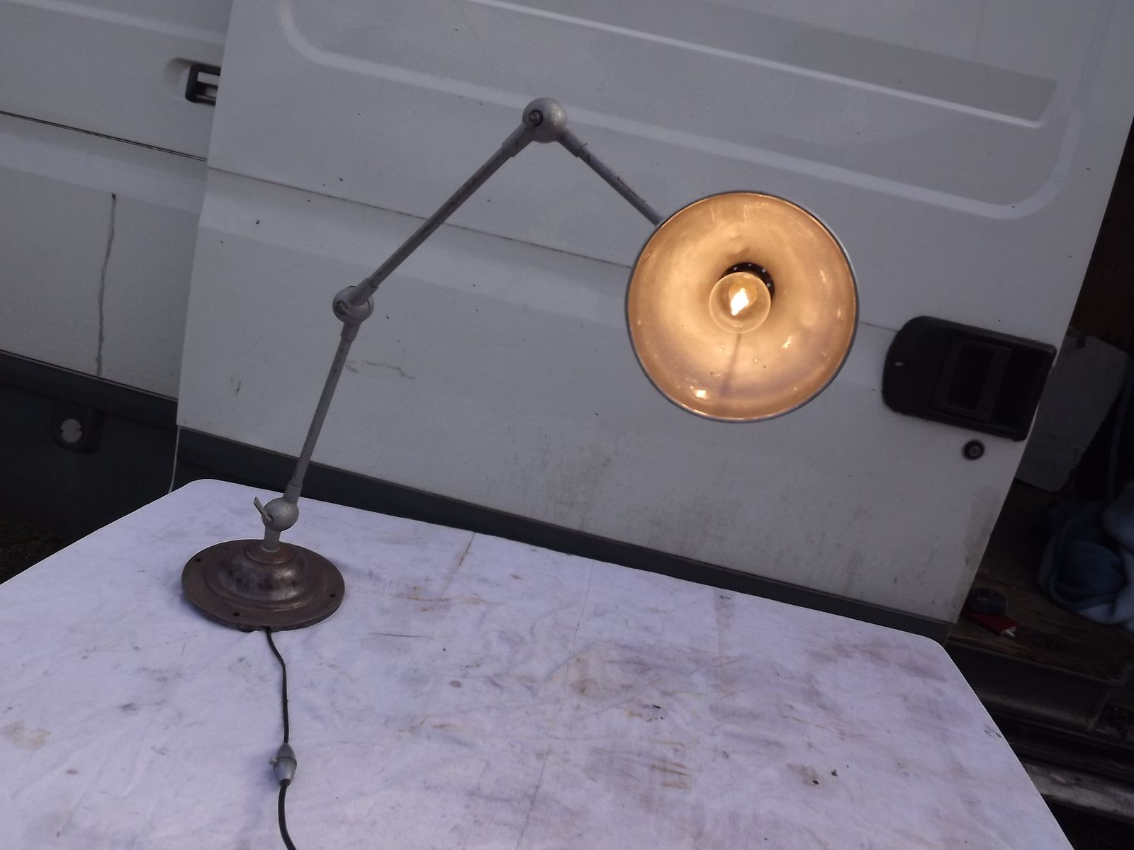 Industrial Style Lamp From The 60s photo furniture