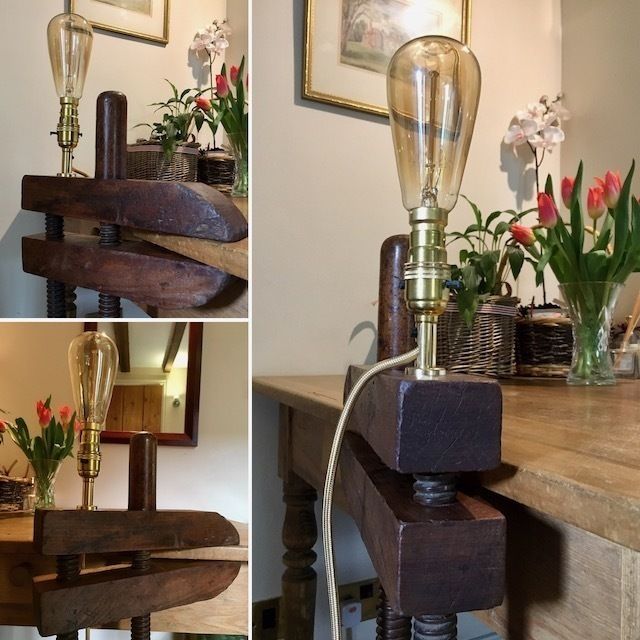 Vintage Cabinet Makers Clamp Table Light photo furniture