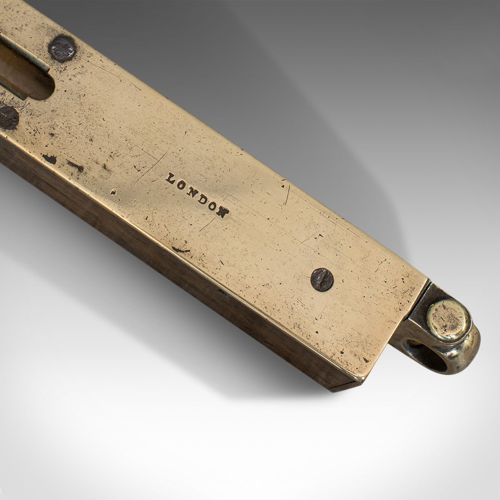 Antique Master Craftsman's Spirit Level, English, Brass, Desk, Victorian, 1850 photo for sale
