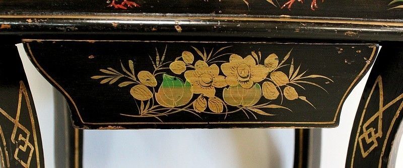 photo vinterior Little Worker In Blackened Wood And Asian Decor, Napoleon III Period  Nineteenth